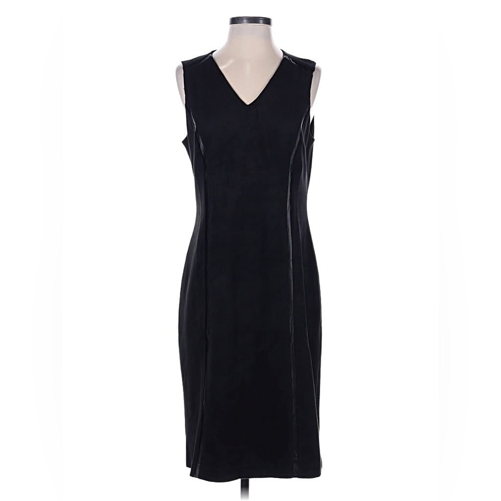 J. McLaughlin Black Suede Midi Dress